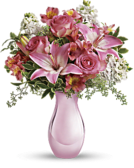 Teleflora's Pink Reflections Bouquet with Roses